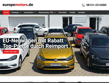 Tablet Screenshot of europemotors.de